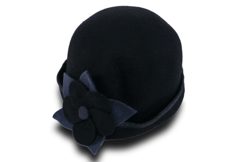 Chapéu de Feltro, composição em 100% pura Lã, estilo retrô, feminino, com feltro especial na cor preta.