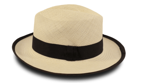 Chapéu Panamá Homero Ortega Customizado, modelo clássico com fios médios, unissex, com palha especial trançada a mão na cor natural. Entrega em todo o Brasil.