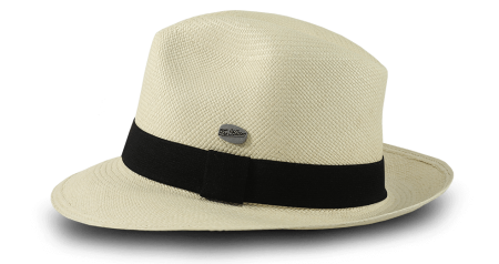 Chapéu Panamá tradicional, modelo clássico com fios finos, unissex, com palha especial trançada a mão na cor natural. Entrega em todo o Brasil.